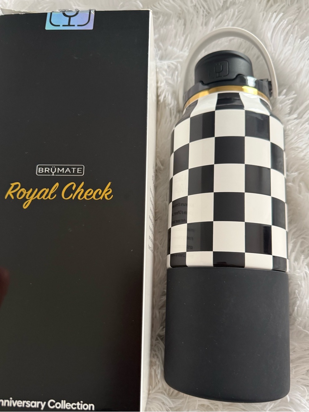 BrüMate Royal Check Black & White Rise 35 oz